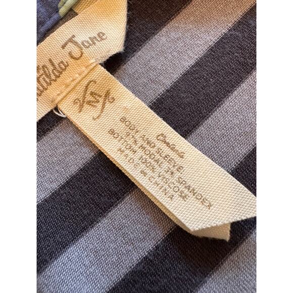 Matilda Jane Top Womens Sz M Lets Get Lost Blouse Striped Polka Dot Scoop Neck - Picture 9 of 11